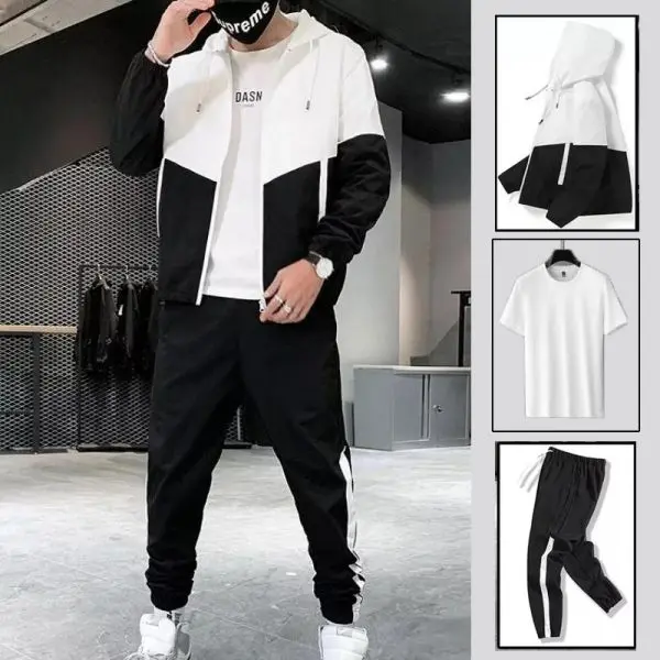 Men'S Summer Set Of 3 Combo (Windcheater+Half Tshirt+Joggers) - Windcheaters For Men | T-Shirts For Men | Joggers - Image 3