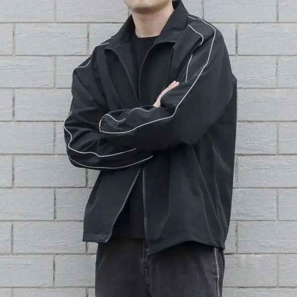Men's Summer Side Piping Design Bomber Windproof jacket. - Image 2