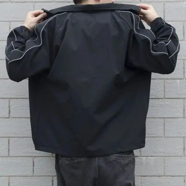 Men's Summer Side Piping Design Bomber Windproof jacket. - Image 3
