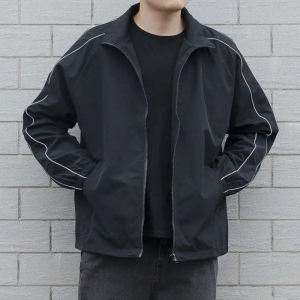 Men's Summer Side Piping Design Bomber Windproof jacket.