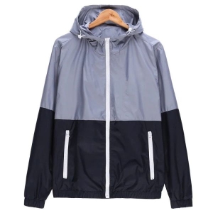 Men's Summer Single Layer Hooded Windcheater Jacket.