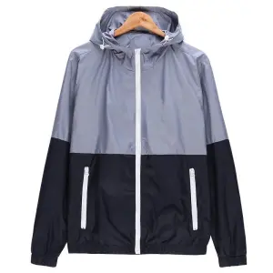 Men's Summer Single Layer Hooded Windcheater Jacket.