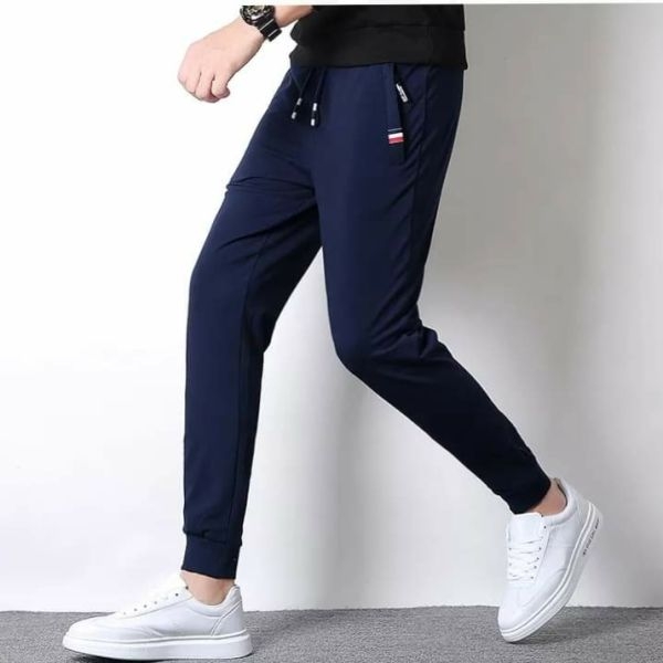 Men's Summer Stretchable Wrinkle 3 Zipped Pocket Jogge- Fashion | Joggers For Men | Men's Wear | Joggers | - Image 2