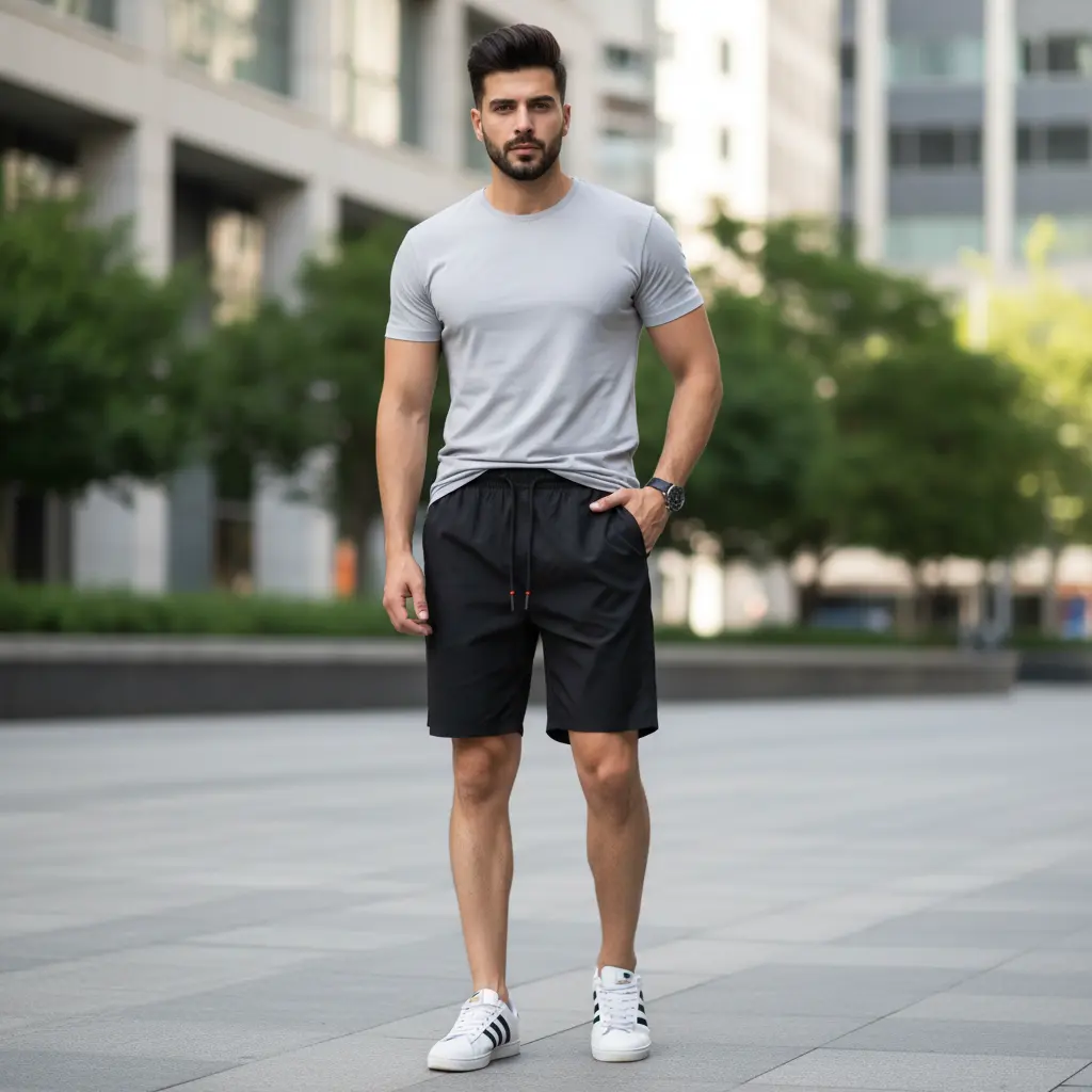 Men's Summer Stretchable Wrinkle Plain Half Pant With 3 Zipped Pocket (Set of 2 ) - Fashion | Men's Wear |