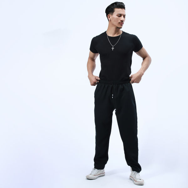 Men's Summer Stretchable Wrinkle Plain Trouser. - Fashion | Trousers For Men | Men's Wear | Trousers | - Image 4