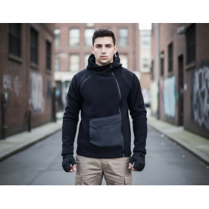 Men's Winter Warm Polar Side Zipped Hoodies .