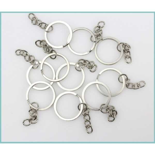Metal Flat keyChain/KeyRing 100 pcs packet - Image 2
