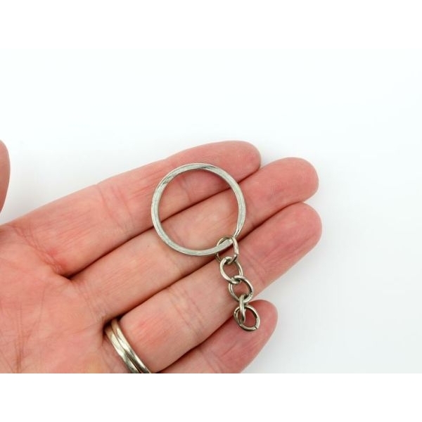 Metal Flat keyChain/KeyRing 100 pcs packet - Image 3