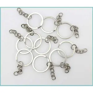 Metal Flat keyChain/KeyRing 100 pcs packet
