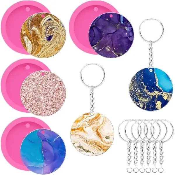 Metal Round key Chain/Key Ring 100 Pcs - Image 3