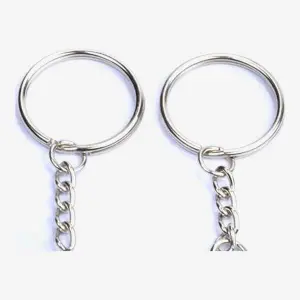 Metal Round key Chain/Key Ring 100 Pcs
