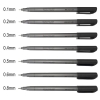 M&G Pigma ( Pigment Ink) Drawing Pen Sketcher Fineliner Set All Black Ink 7 Pcs By Mitrata