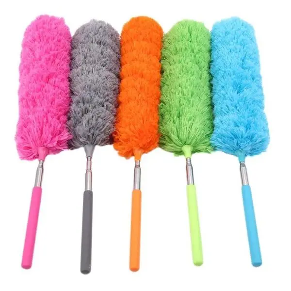 Microfiber Feather Duster Bendable & Extendable Fan Cleaning Duster with 33 inches Expandable Pole Handle Washable Duster for High Ceiling Fans, Window Blinds, Furniture(Color May Vary) - Image 2