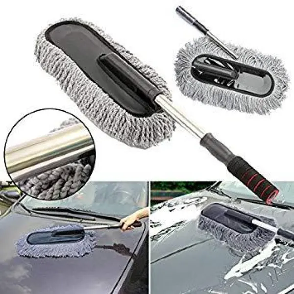Microfiber Flexible Duster Car Wash | Car Cleaning Accessories | Microfiber | Brushes | Dry / Wet Home, Kitchen, Office Cleaning Brush with Expandable Handle - Image 3