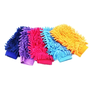 Microfiber House Cleaning and Car Wash Mitts (Pack of 3)
