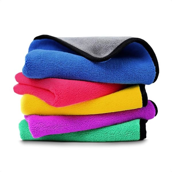 Microfiber Towel, Double Layer Micro-Fiber Cleaning Towel For Car/Bike/Home - Image 2