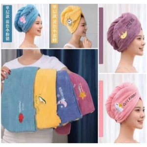 Microfiber Towel / Dry Shower Caps / Bathrobe Hat / Magic Hair Wrap For Women 1 Piece