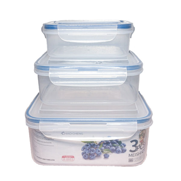 Microwave BPA Free Plastic Food Storage Container,3 Piece Set - Image 3