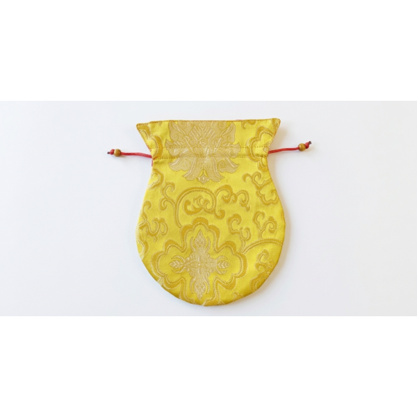 Mini Brocade Drawstring Pouch – 17x20 cm | Handmade Jewelry & Coin Bag - Image 2