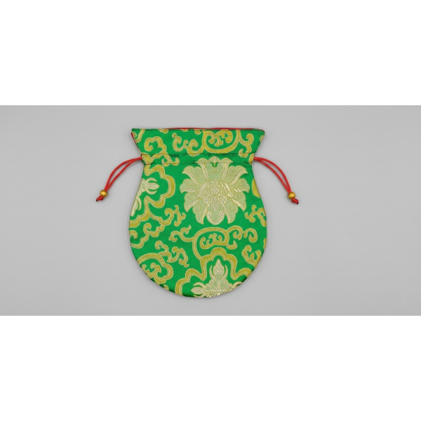 Mini Brocade Drawstring Pouch – 17x20 cm | Handmade Jewelry & Coin Bag - Image 3