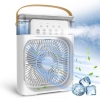 Mini Cooler Fan Humidifier Portable USB Cooler Fan With Mist & LED Light (Color May Vary)