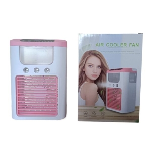 Mini Cooler Fan Humidifier Portable With Battery Rechargable (Color May Vary)