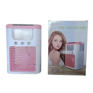 Mini Cooler Fan Humidifier Portable With Battery Rechargable (Color May Vary)
