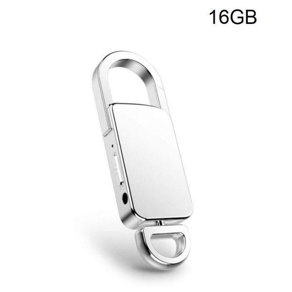 Mini Key Chain Voice Recorder 8/16GB Portable Hidden Activated Small Digital Audio Sound Recording MP3 Player HD Voice Quality Spy Audio Recorder - Image 2