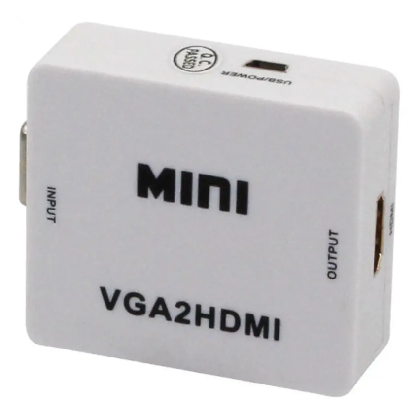 Mini VGA to HDMI Converter Connect PC To 1080P HDTV