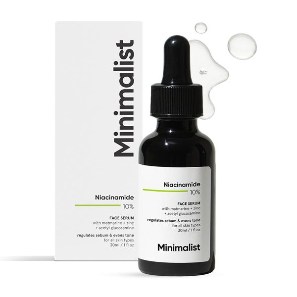 Minimalist Oil Control & Anti-Acne 10% Niacinamide Face Serum with Zinc | Skin Clarifying,Blemishes Removing & Pore Care for All Skin Types 30ml