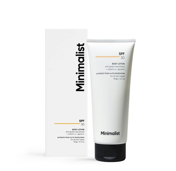 Minimalist SPF 30 Body Lotiov , UVA & UVB Protection | Nourishing Lotion | Broad Spectrum PA+++ Sunscreen for All Skin Types | For Men & Women | 150 g