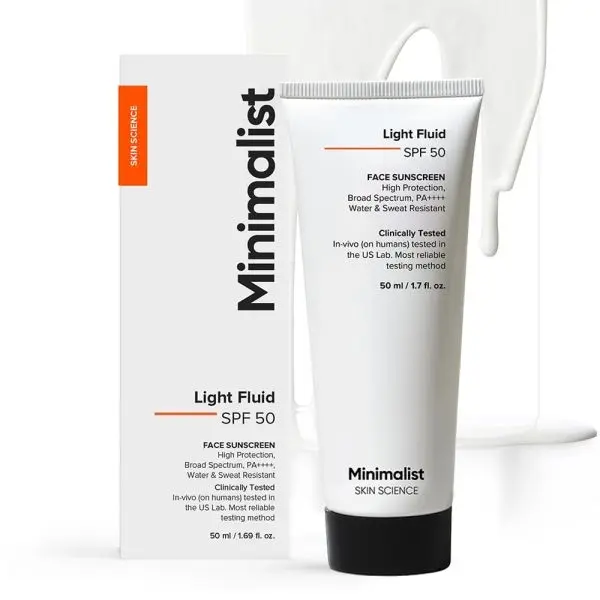 Minimalist SPF 50 Light Fluid Sunscreen | PA++++ | No White Cast | Water & Sweat Resistant | Clinically Tested in US (In-Vivo) | 50 ml by Genuine Collection - Image 2