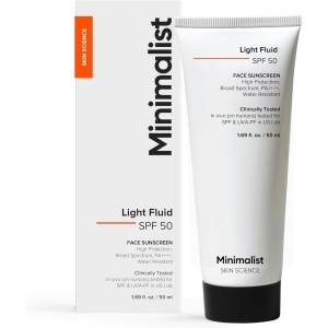 Minimalist SPF 50 Light Fluid Sunscreen | PA++++ | No White Cast | Water & Sweat Resistant | Clinically Tested in US (In-Vivo) | 50 ml by Genuine Collection
