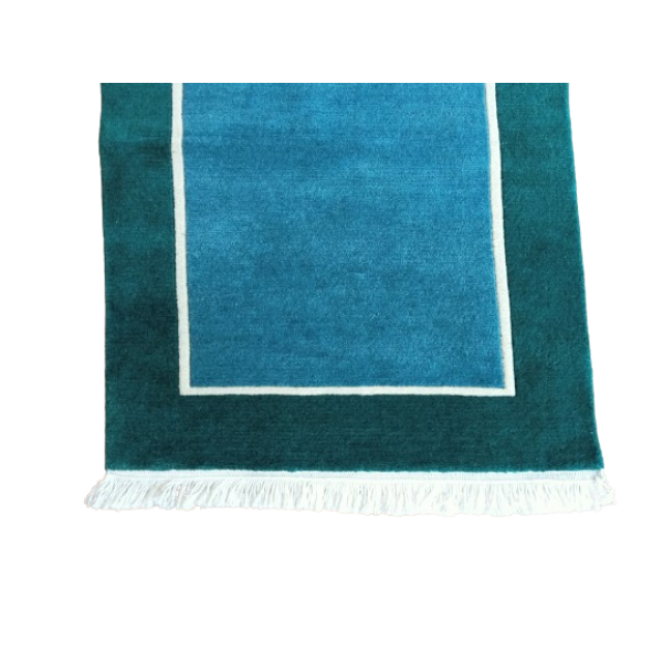 Modern Blue Handknotted Carpet – 62x90 cm, 60 Knots, Made in Nepal - Image 2