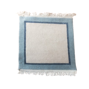 Modern Handknotted Nepali Woolen Carpet - 60 Knots, 46x44 cm, Rectangular Shape