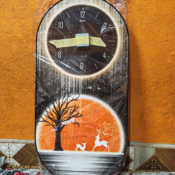 Modern Luxury Crystal Printed Wall Clock 30*60cm - Image 2