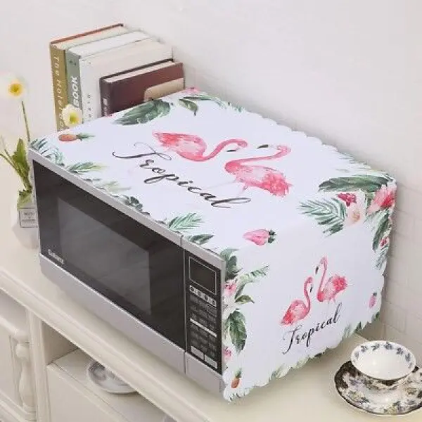 Modern Style Linen Cover Microwave Oven Dust Proof Cover - Image 2