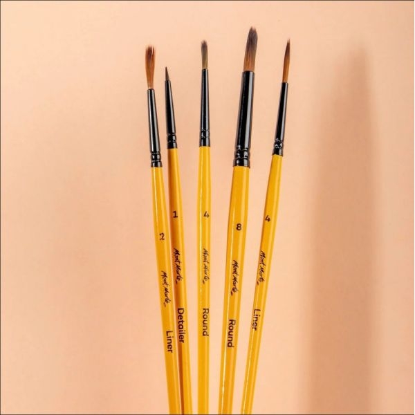 Mont Marte Acrylic Brushes Signature 6pc - BMHS0008 Mitrata Stationery - Image 2