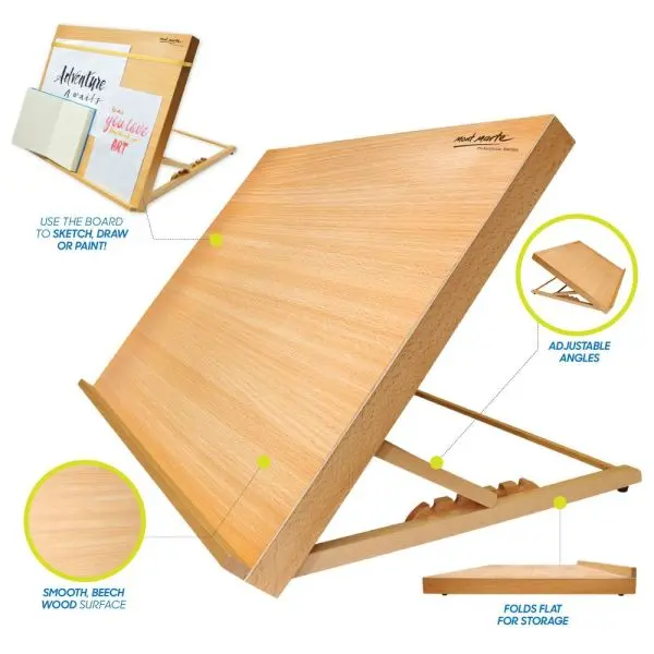 Mont Marte Drawing Board A2 with Elastic Band - Image 2