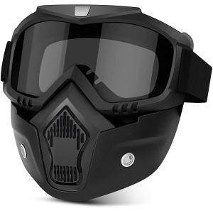 Motorcycle Bike 2 In 1 Detachable Helmet Goggles Mask