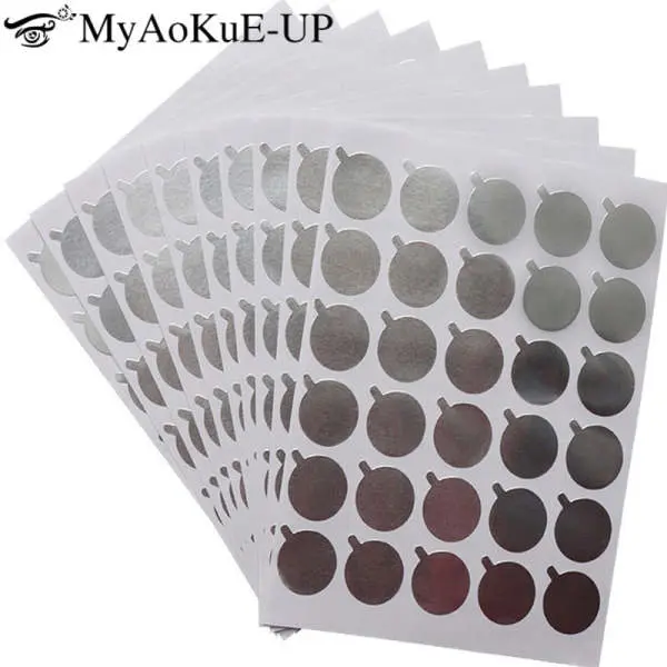 MQ Professional Eyelash Extension Glue Holder Foil Palette Patches Sticker Packet - Image 4