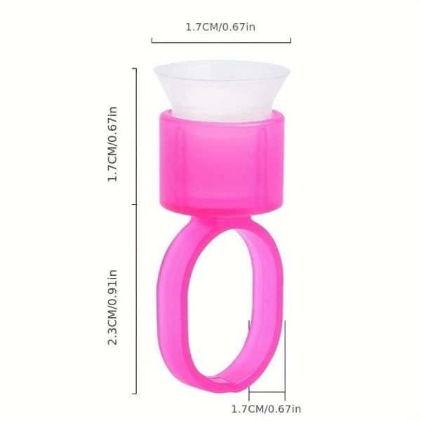 MQ Professional Eyelash Glue Holder & Tattoo Ink Ring Cups Packet - Image 3