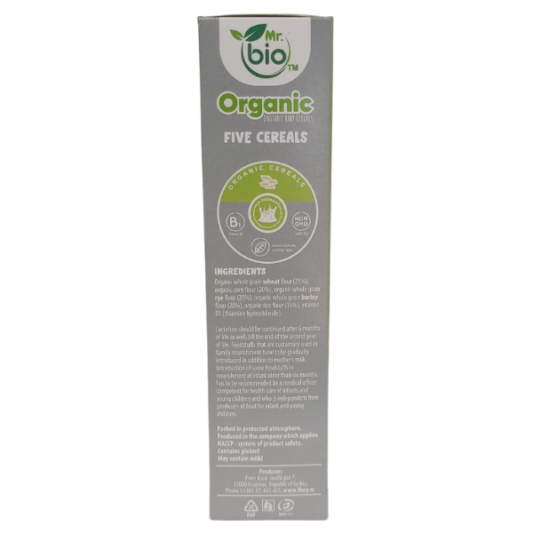 Mr. bio Organic Instant Baby Cereals (Five Cereals) (200g) - Image 2