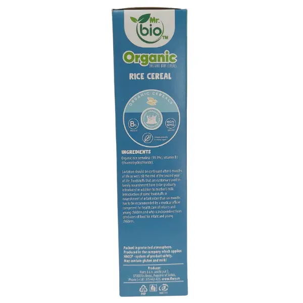 Mr. bio Organic Instant Baby Cereals (Rice Cereal) (200g) - Image 2
