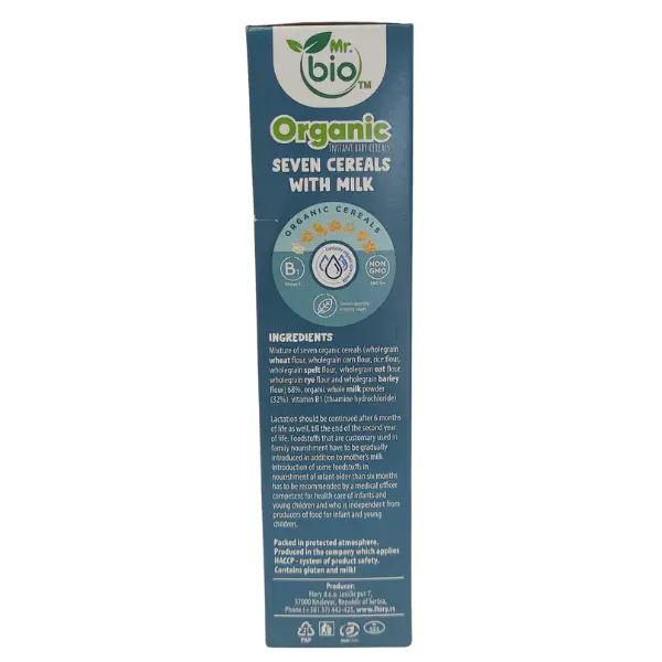 Mr. bio Organic Instant Baby Cereals (Seven Cereals with Milk) (200g) - Image 2