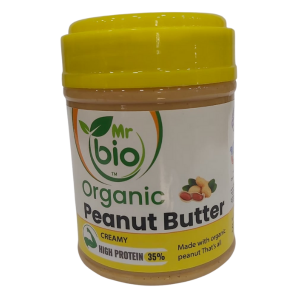 Mr. bio Organic Peanut Butter (Creamy) (High Protein) (510g)