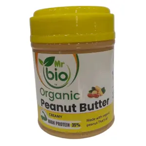 Mr. bio Organic Peanut Butter (Creamy) (High Protein) (510g)