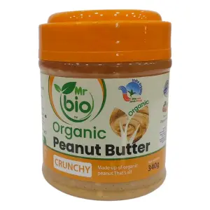 Mr. bio Organic Peanut Butter (Crunchy) (340g)