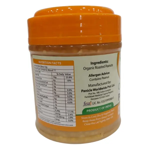 Mr. bio Organic Peanut Butter (Crunchy) (340g) - Image 2