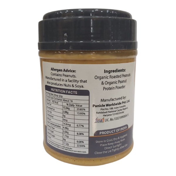 Mr. bio Organic Peanut Butter (Crunchy) (High Protein) (510g) - Image 2
